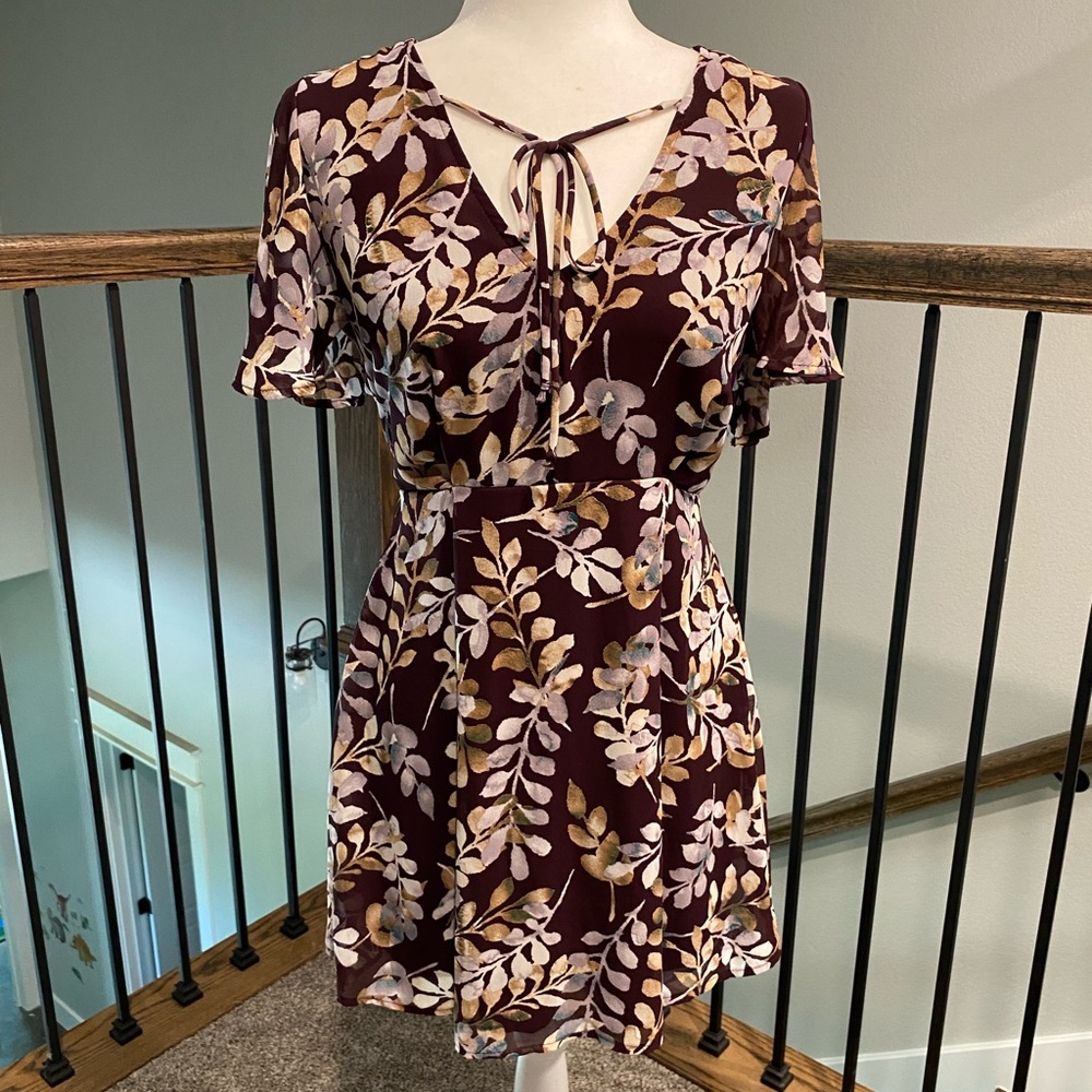Plum floral dress